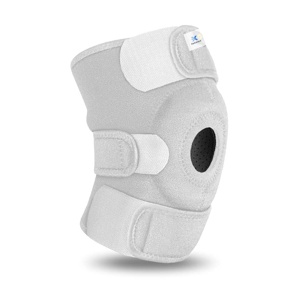 Adjustable Compression Knee Tendon Support Brace for - Arthritis Pain, Injury Recovery, Running, Workout, KS10