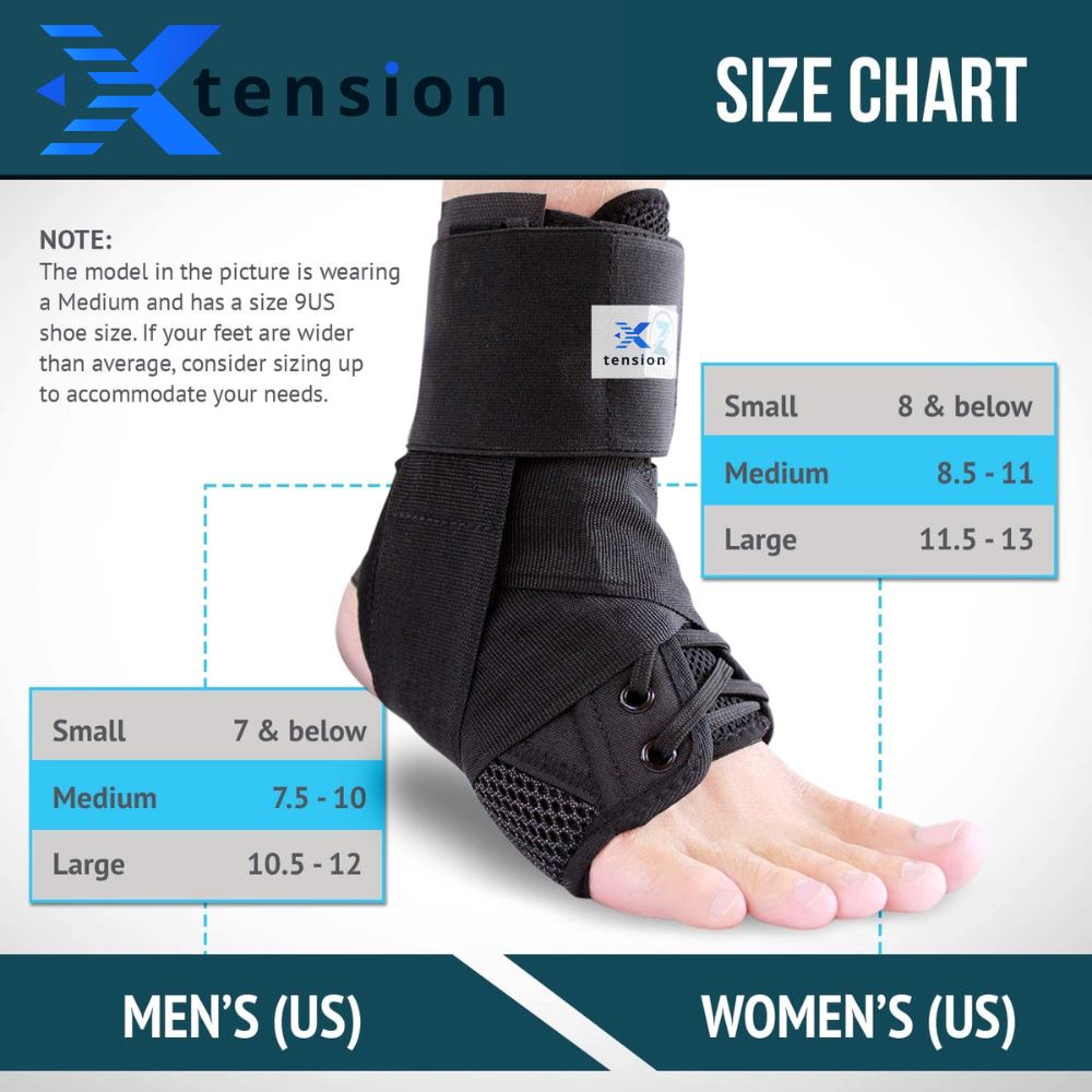 Xtension Ankle Brace – for Running, Basketball, Injury Recovery, Sprain!