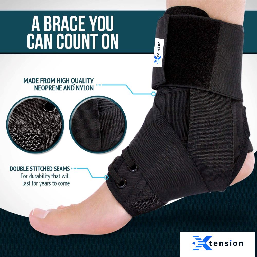 Xtension Ankle Brace – for Running, Basketball, Injury Recovery, Sprain!