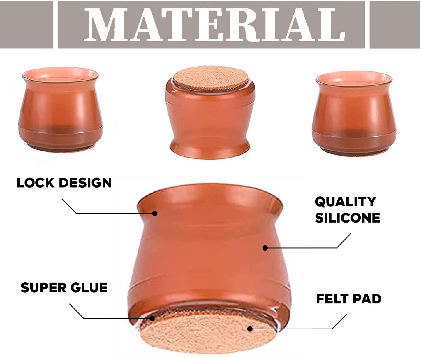 Silicone Chair Leg Floor Protectors